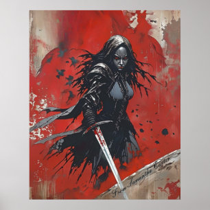 Dark Fantasy Warrior Poster - Gotische Weibliche R