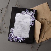 Dark Floral Black Gothic Lila Moody Wedding