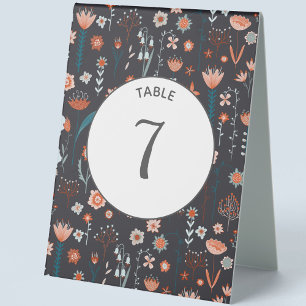 Dark Floral Boho Tischaufsteller