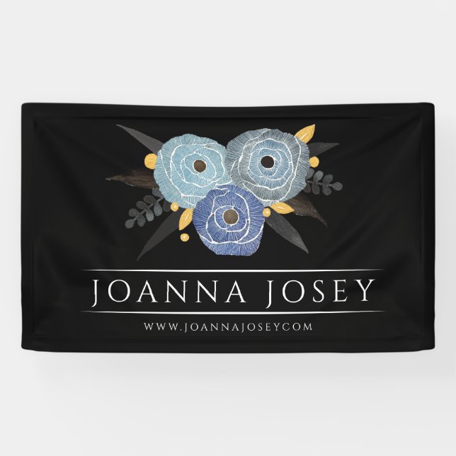 Dark Floral Bouquet Werbebanner Banner (Horizontal)