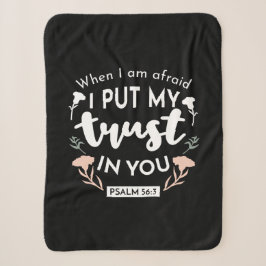 Dark Floral Christlich Art - Psalm 56:3 Sherpadecke