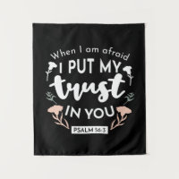 Dark Floral Christlich Art - Psalm 56:3