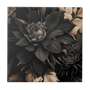 Dark Floral Fliese
