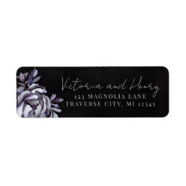 Dark Floral Moody Gothic Wedding Rücksendeadresse