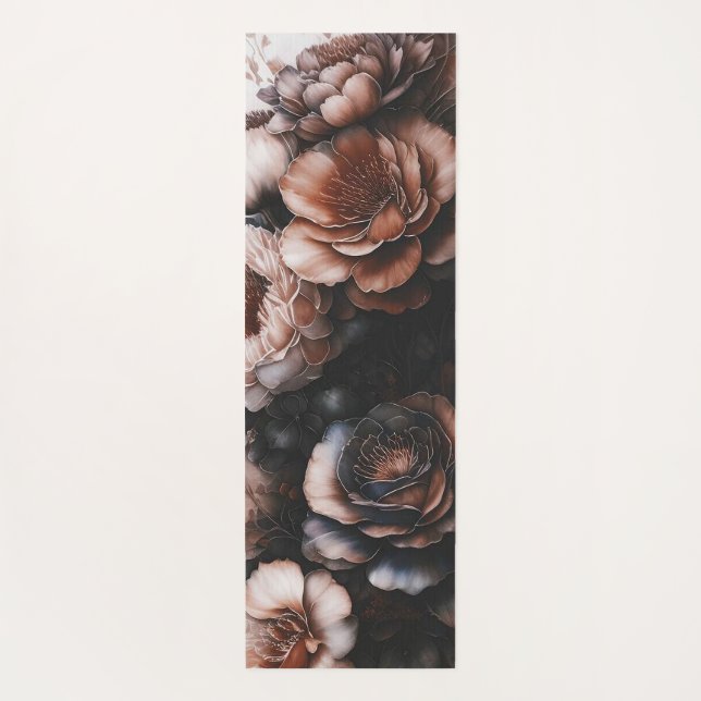 Dark Floral Yogamatte (Rückseite)