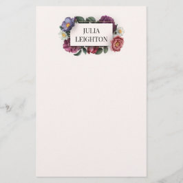 Dark Florals Briefpapier