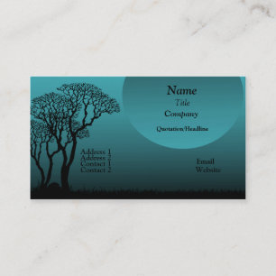 Dark Forest Business Card, Aquamarin Visitenkarte