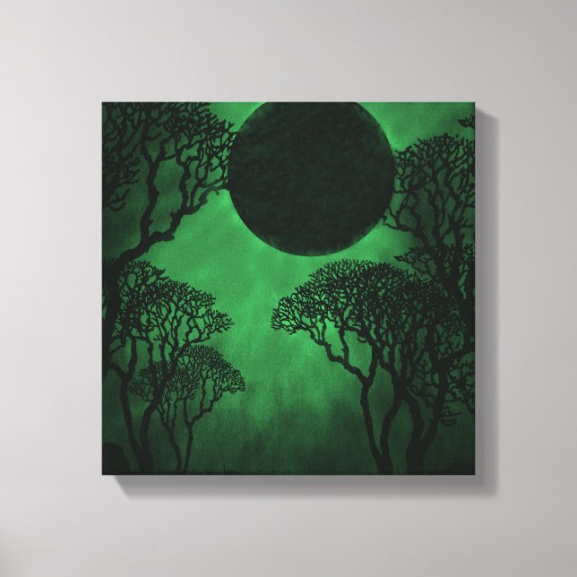 Dark Forest Eclipse Canvas Print Leinwanddruck (Vorderseite)