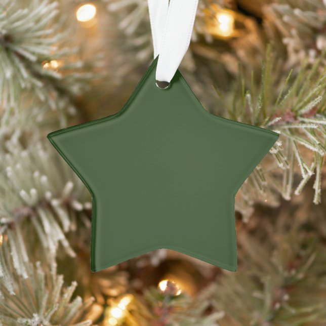 Dark Forest Green Star Acrylschmuck Ornament (Baum)