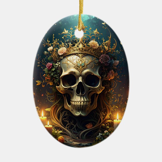Dark Forest Skull Ornament (Vorne)