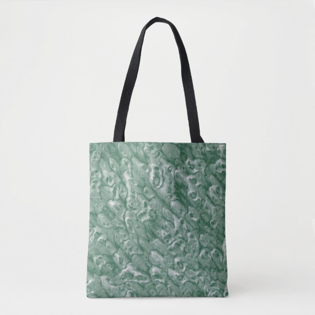Dark Forrest Green Marble Muster Tasche (Vorderseite)