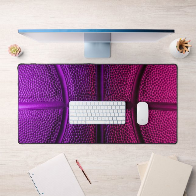 Dark Fuchsia Neon Purple Basketball Ball Jeu (Bureau 1)