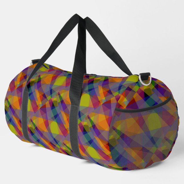 Dark Geometric - Duffel Bag Duffle Bag (Rechte Ecke)