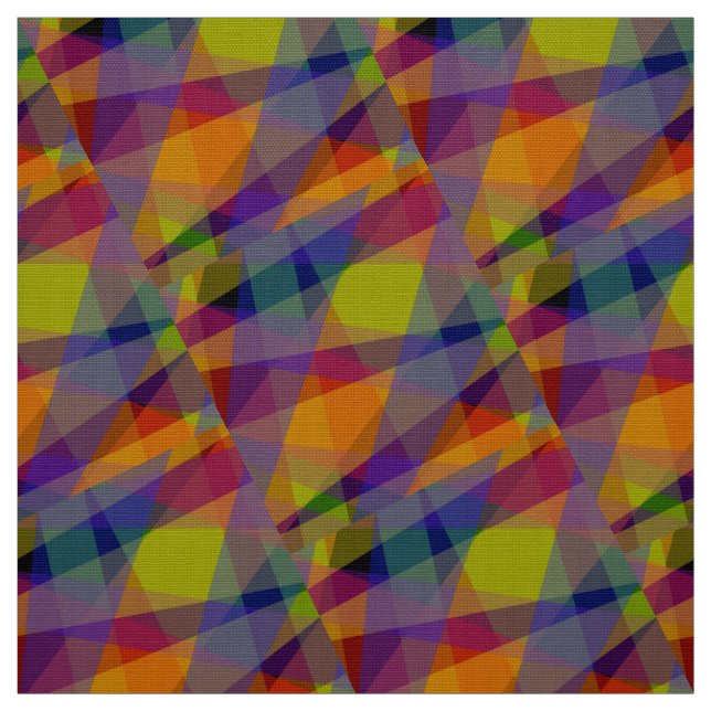 Dark Geometric - Polyester Weave Fabric Stoff (Muster)