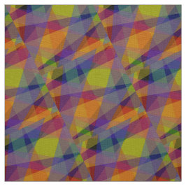Dark Geometric - Vory Linen Fabric Stoff