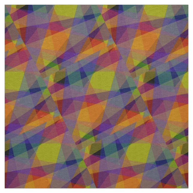 Dark Geometric - Vory Linen Fabric Stoff (Muster)