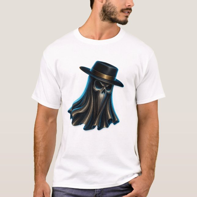Dark Ghost Cowboy Hat T-Shirt  (Vorderseite)