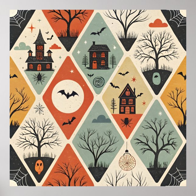 Dark ghost pattern poster (Vorne)