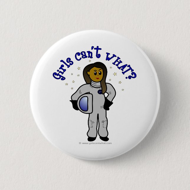 Dark Girl Astronaut Button (Vorderseite)