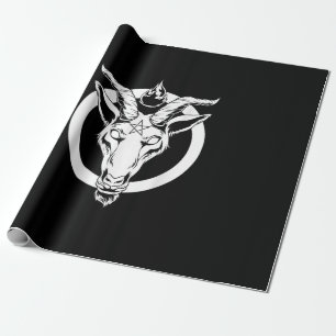 Dark Goat Baphomet, Satanic Lucifer Beelzebub Gesc Geschenkpapier