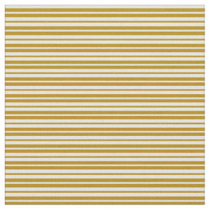 Dark Goldenrod & Beige farbige Linien Muster Stoff