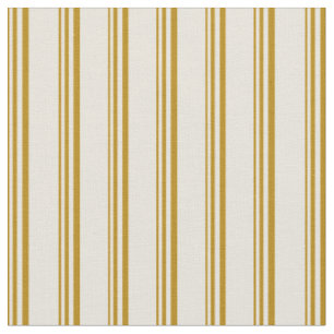 Dark Goldenrod und Beige Streifen Muster Stoff