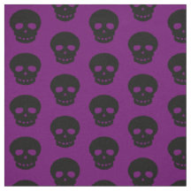 Dark Goth Lila Black Skulls Polka Dots Muster