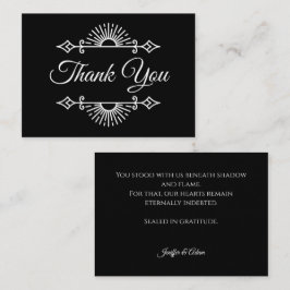 Dark Gothic Alternative Halloween wedding Mitteilungskarte