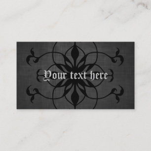 Dark Gothic Blume Visitenkarten zur Personalisieru Visitenkarte