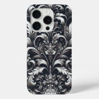 Dark Gothic Bold Ornamental Floral Pattern