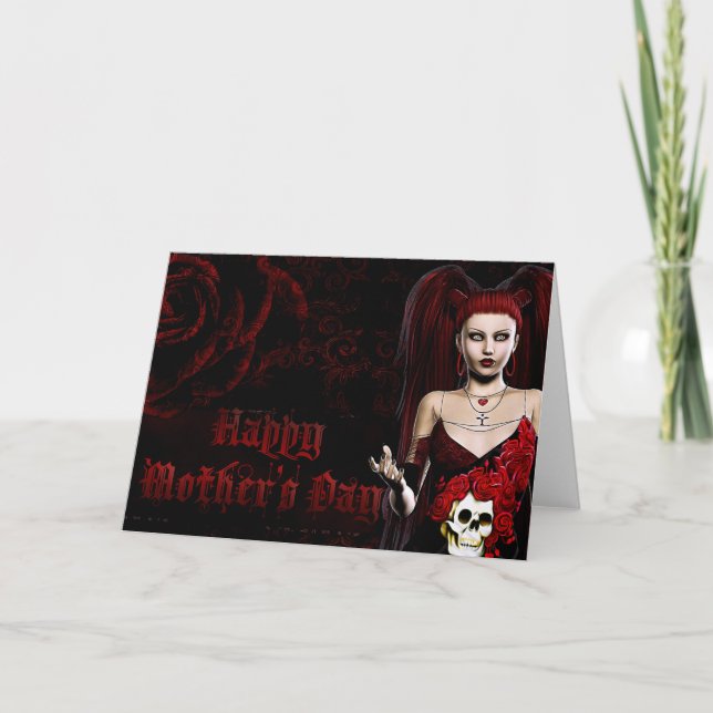 Dark Gothic - Fantasy Mother Day Card Karte (Vorderseite)