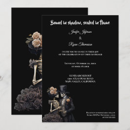 Dark Gothic Halloween wedding invitation Einladung