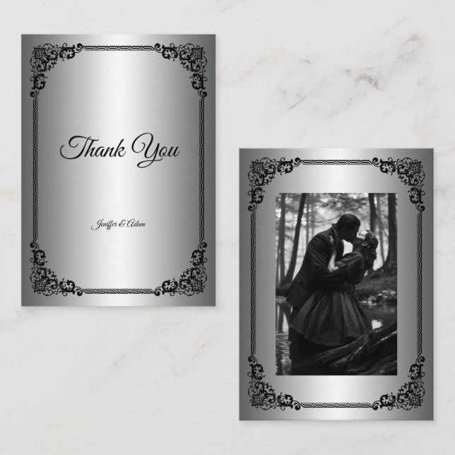 Dark Gothic Halloween wedding Mitteilungskarte (Vorne/Hinten)