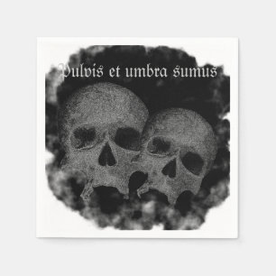 Dark Gothic Happy Halloween Skull Grafik Serviette