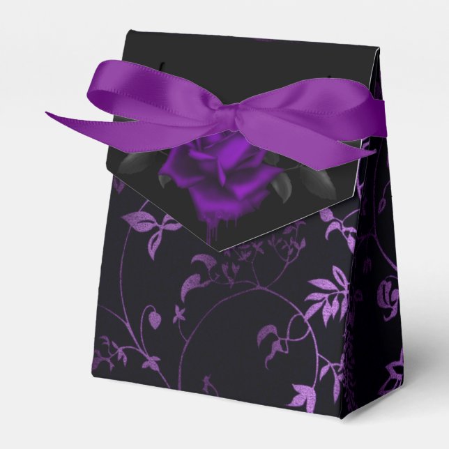 Dark Gothic Lila Rose Geschenkschachtel (Vorderseite)