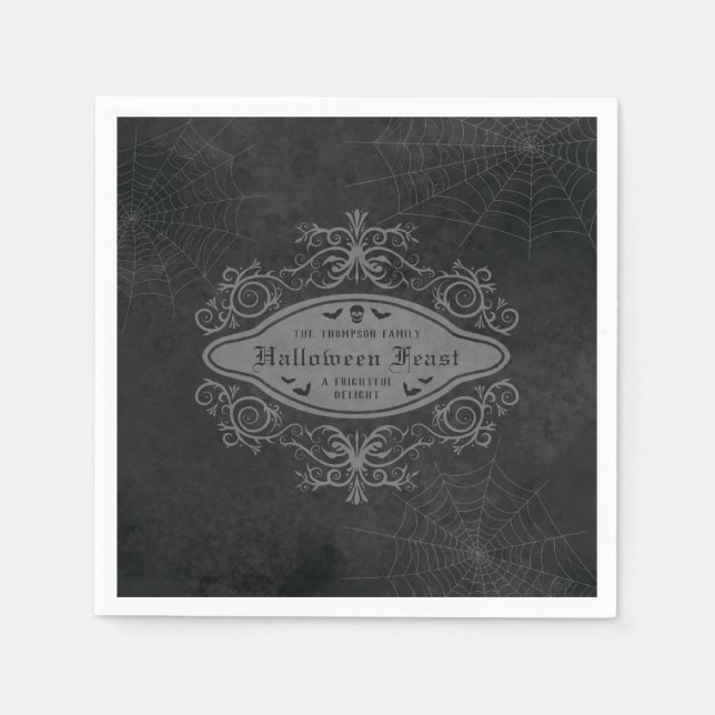 Dark Gothic Macabre Dekoratives Halloween-Party Serviette (Vorderseite)