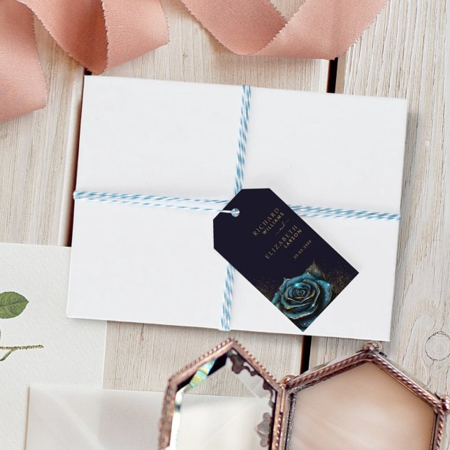 Dark Gothic Rose Glitzer Wedding Geschenkanhänger (Von Creator hochgeladen)