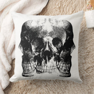 Dark Gothic Skull Art Kissen