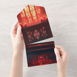 Dark Gothic Wedding Einladung | Bride & Knight