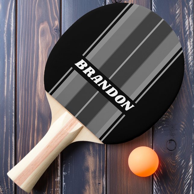 Dark Gradient Rainbow Board Streifen mit Namen Tischtennis Schläger (Von Creator hochgeladen)