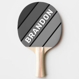 Dark Gradient Rainbow Bold mit Name Tischtennis Schläger