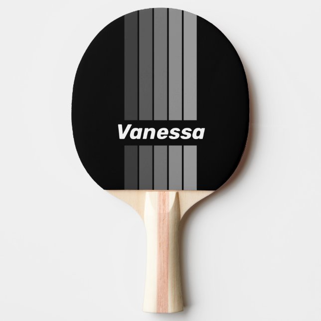 Dark Gradient Rainbow Pin Striping with Name Tischtennis Schläger (Vorderseite)