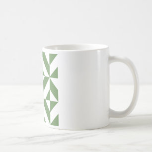 Dark Grass Green Geometric Deko Cube Pattern Kaffeetasse