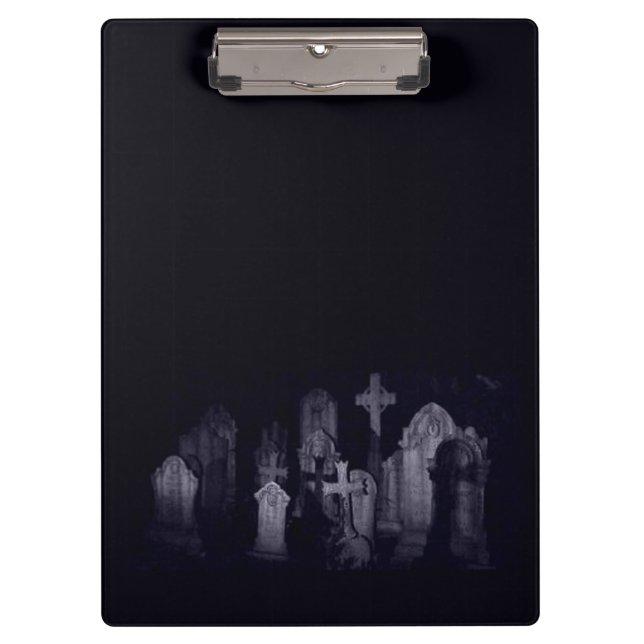 Dark Graveyard Clipboard Klemmbrett (Vorderseite)