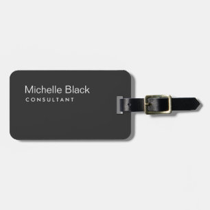Dark Gray Black Modern Consultant Minimalistisch M Gepäckanhänger