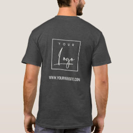 Dark Gray Business Fügen Sie Ihre Logo-Website hin T-Shirt