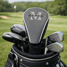 Dark Gray Classic Custom Monogram & Name
