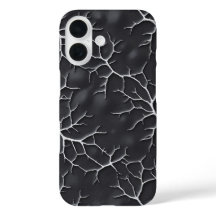 Dark Gray iPhone Case with Branch Texture