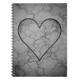 Dark Gray Marble Notebook Notizblock