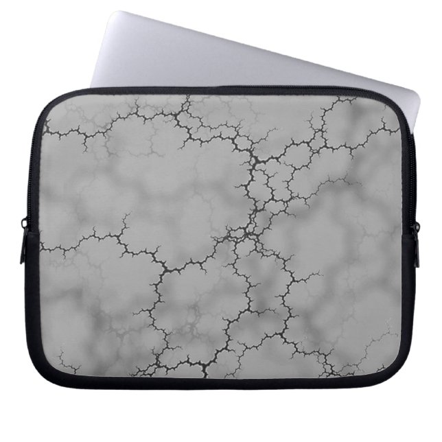 Dark Gray Marble Pattern Laptopschutzhülle (Vorderseite)